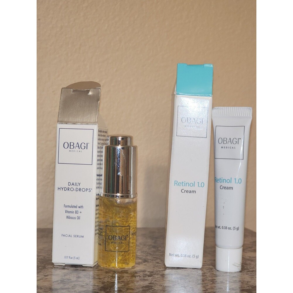 Obagi Retinol 1.0 and Daily Hydro Drops 2 Pc Bundle 5g/5ml*Authentic